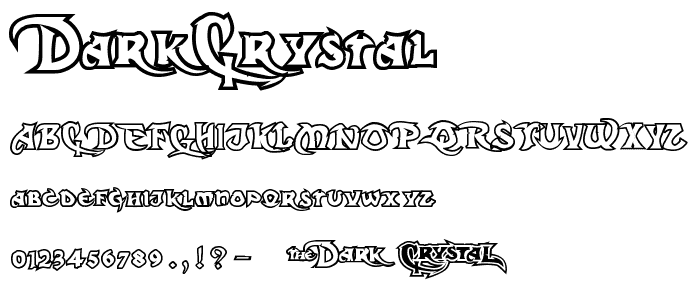 Dark Crystal Outline font